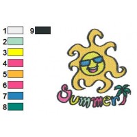 Summer Embroidery Design